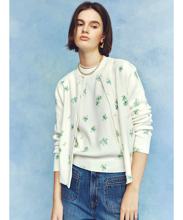 フラワープリントアンサンブルカーディガン