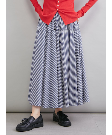 ウエストボリュームフレアスカート