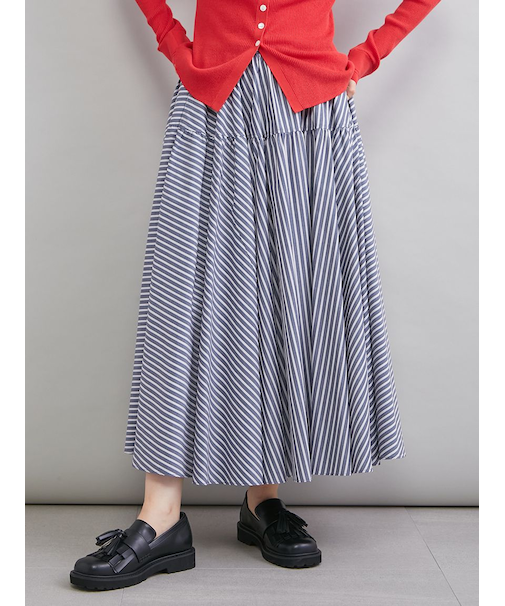 ウエストボリュームフレアスカート