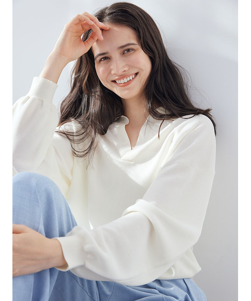 【WEB限定カラー】シアーポロニット