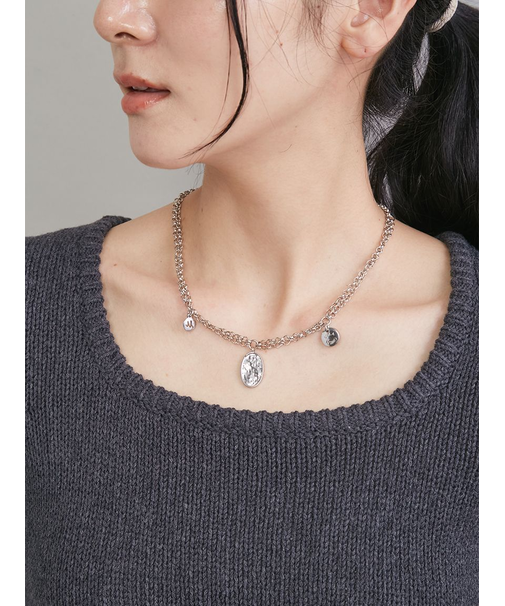 モチーフチャームチェーンネックレス