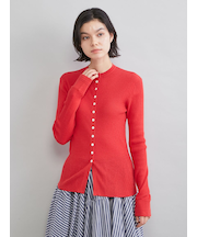 UVケアシアーリブニットカーディガン