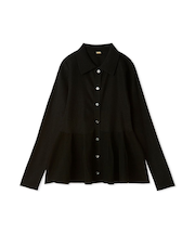 アンサンブルペプラムシアーポロニットカーディガン