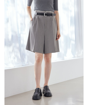 トリミングハーフキュロットパンツ