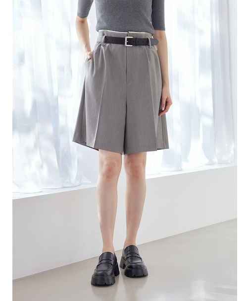 トリミングハーフキュロットパンツ