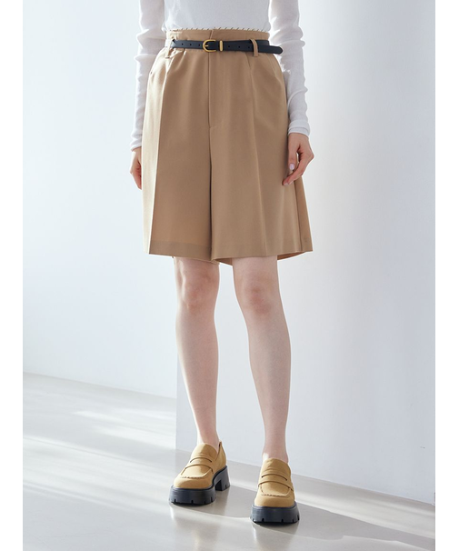 トリミングハーフキュロットパンツ