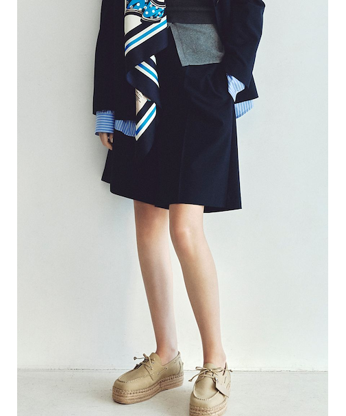 トリミングハーフキュロットパンツ