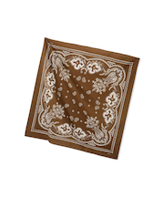 バンダナ柄綿シルクスカーフ