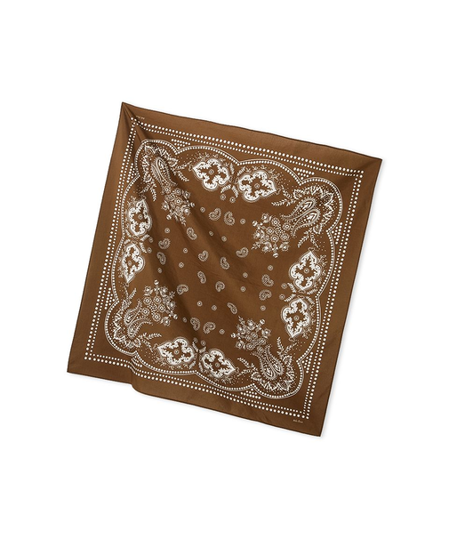 バンダナ柄綿シルクスカーフ