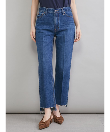 【MILA PANTS】裾段差テーパードデニムパンツ