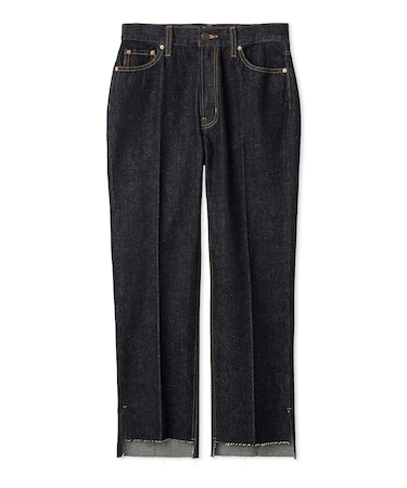 【MILA PANTS】裾段差テーパードデニムパンツ