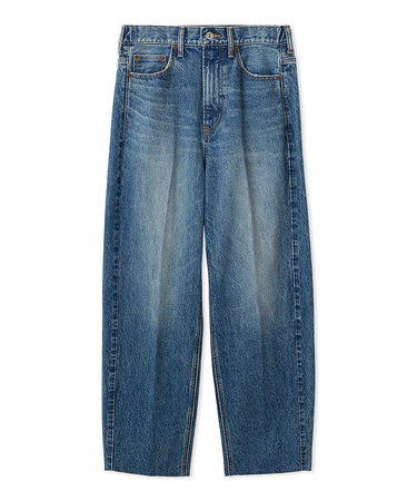 センタープレスマムデニムパンツ