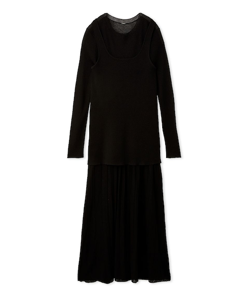 シアーニットワンピース