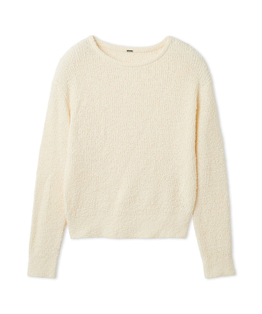 ボートネック片畔ニット