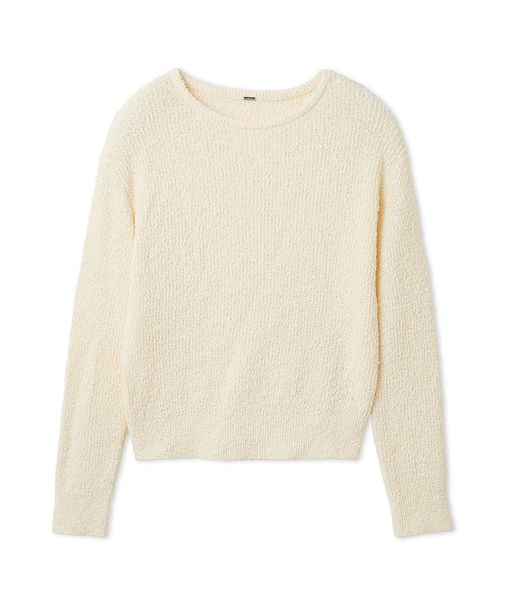 ボートネック片畔ニット