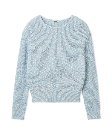 ボートネック片畔ニット