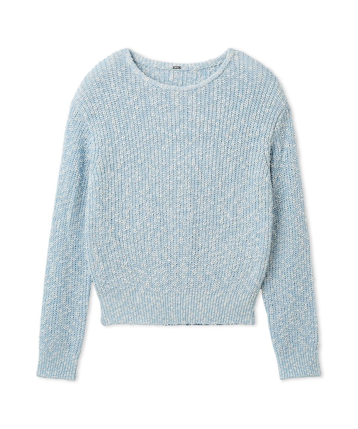 ボートネック片畔ニット