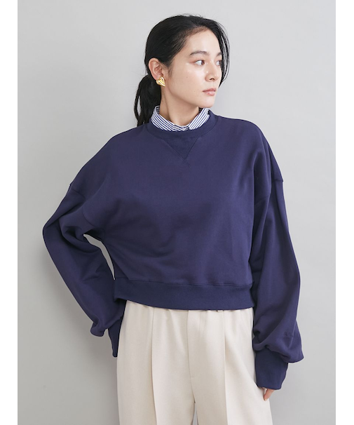 フォルムスリーブショートトレーナー