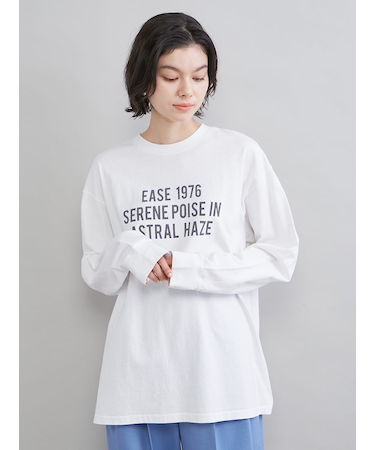 ３段ロゴグラフィックロングＴシャツシャツ