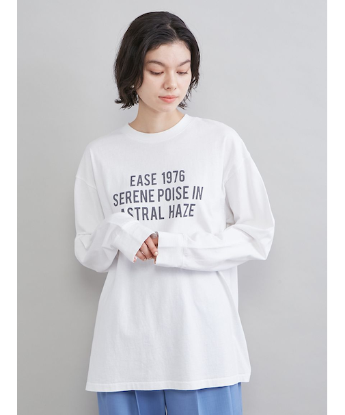 ３段ロゴグラフィックロングＴシャツシャツ