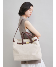 ベルト付きキャンバストートバッグ