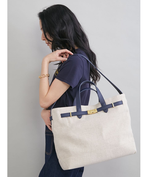 ベルト付きキャンバストートバッグ