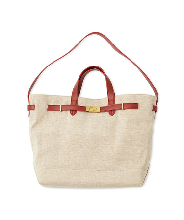 ベルト付きキャンバストートバッグ