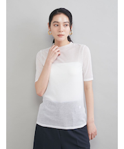 ウールテンセルハーフスリーブシアーＴ