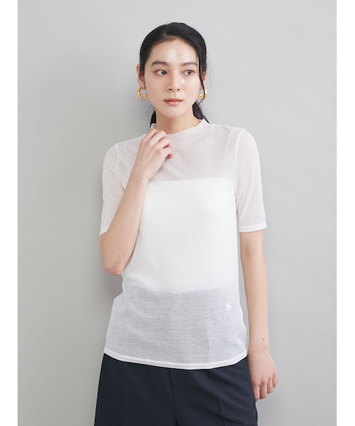 ウールテンセルハーフスリーブシアーＴ