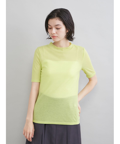 ウールテンセルハーフスリーブシアーT