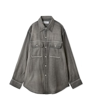 シアーデニムフラップシャツ