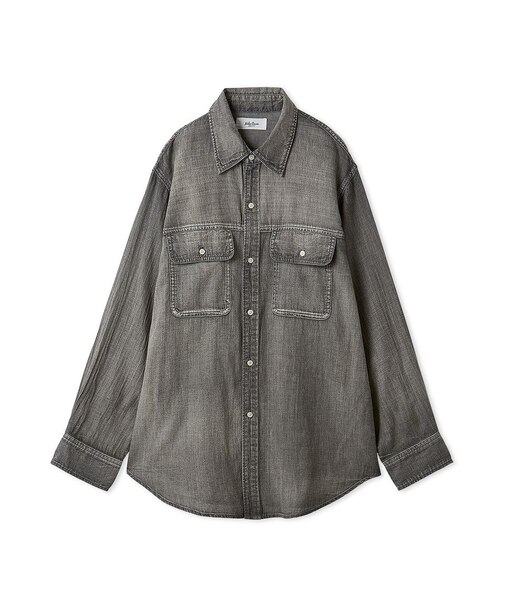 シアーデニムフラップシャツ