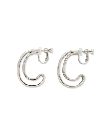 メタルドロップフープイヤリング