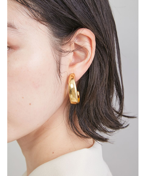 メタルドロップフープイヤリング