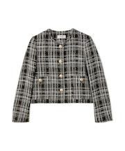 クロップド金釦コンパクトツイードジャケット