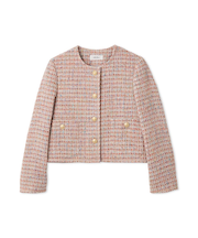 クロップド金釦コンパクトツイードジャケット