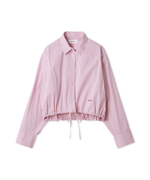 ストライプドロストショートシャツ