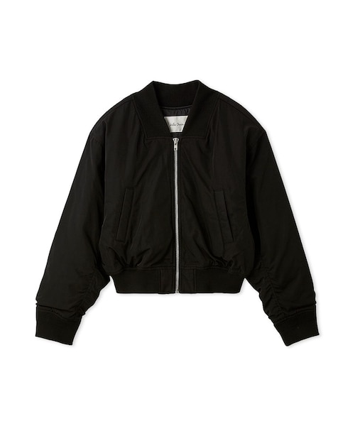今期⭐︎新品⭐︎ポリエステル スタンドカラー ブルゾン　ブラック　M ポリエステル スタンドカラー ブルゾン｜ビューティー＆ユース