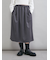 ウエストゴムランダムタックミディスカート