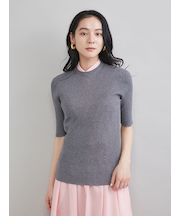 ＵＶケア半袖シアーリブニット