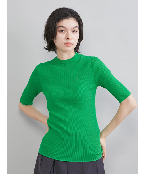 ＵＶケア半袖シアーリブニット