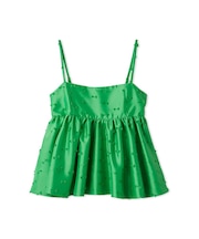 ジャガードペプラムキャミトップス