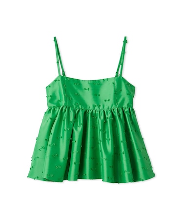 ジャガードペプラムキャミトップス