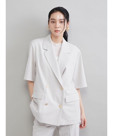 UVカット金釦ハーフスリーブジャケット