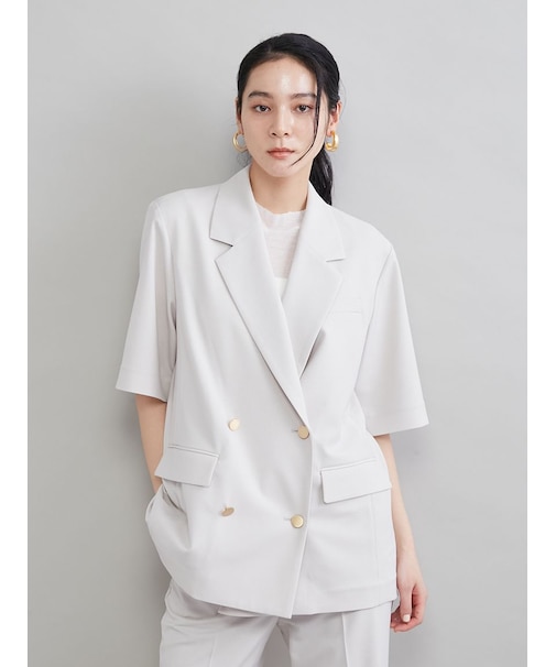 UVカット金釦ハーフスリーブジャケット