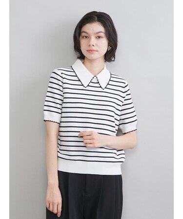 【WEB限定カラー】２ＷＡＹ衿取り外しポロニットプルオーバー