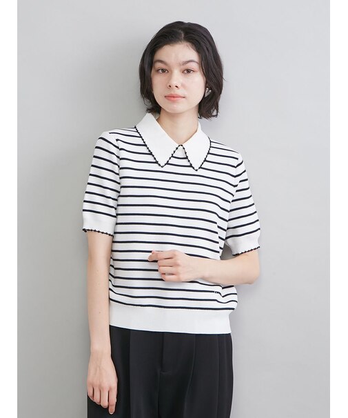 【WEB限定カラー】２ＷＡＹ衿取り外しポロニットプルオーバー