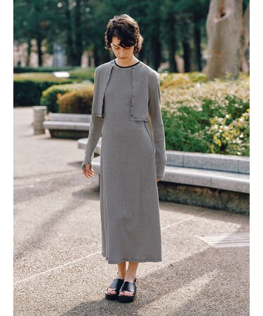 UVカットテレコアメスリワンピース