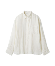 ポケット付きフレンチリネンシャツ