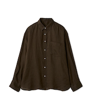 ポケット付きフレンチリネンシャツ